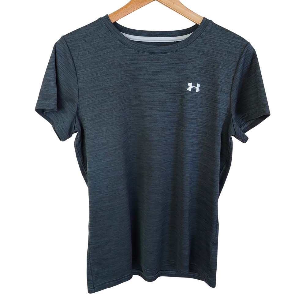 Under Armour Womens HeatGear Loose Athletic T-Shirt Gray‎ Large Gym Workout